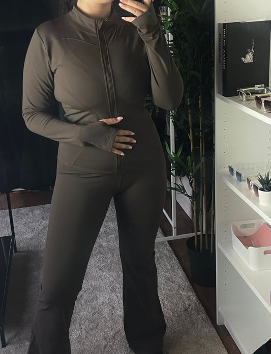 Ensemble legging marron